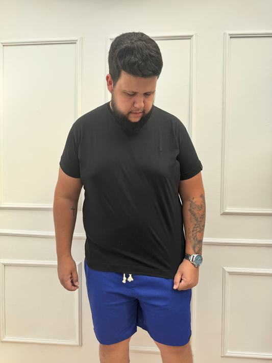 SHORT LINHO AZUL ROYAL - PLUS SIZE