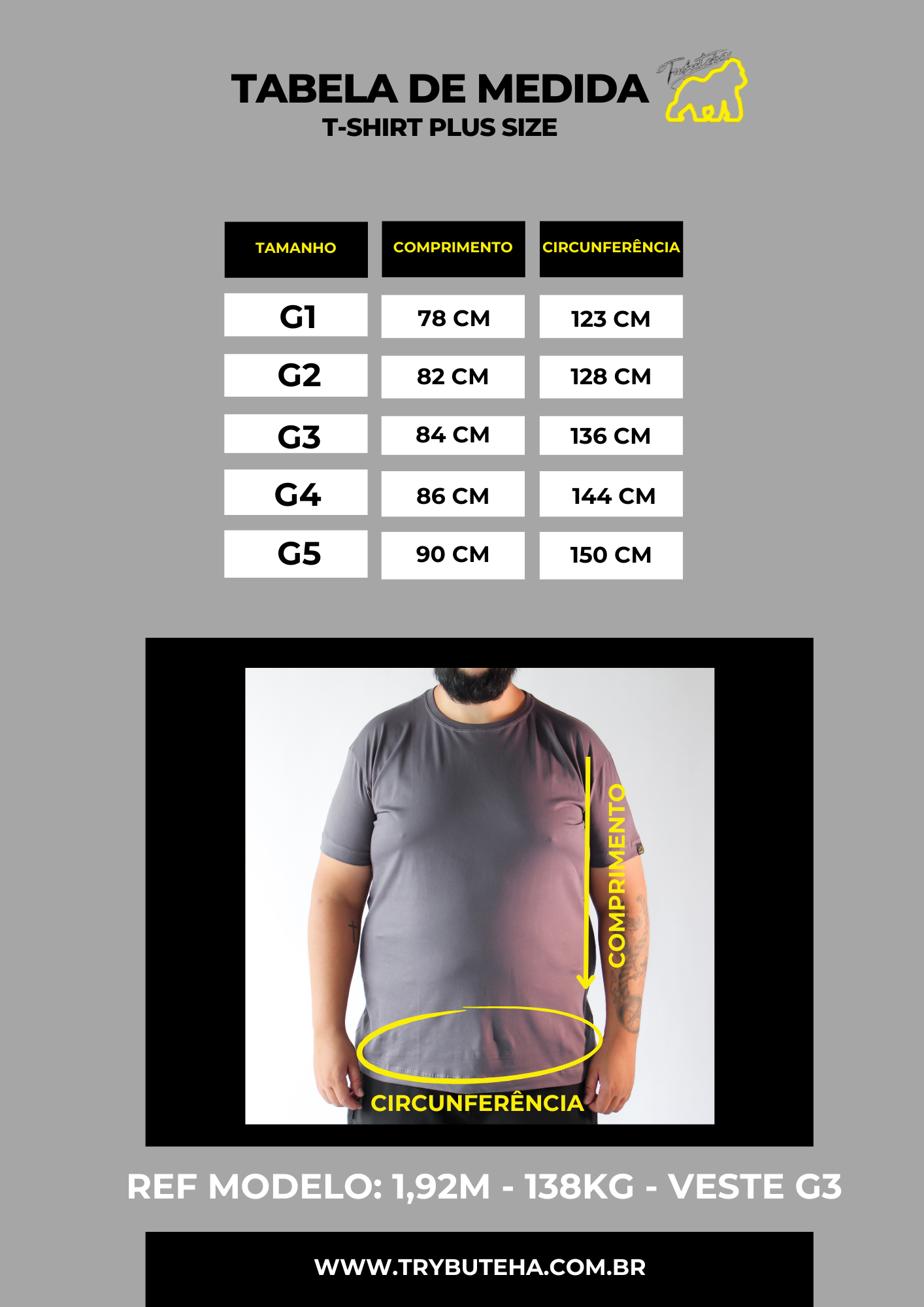 T-SHIRT BÁSICA PRETA - PLUS SIZE