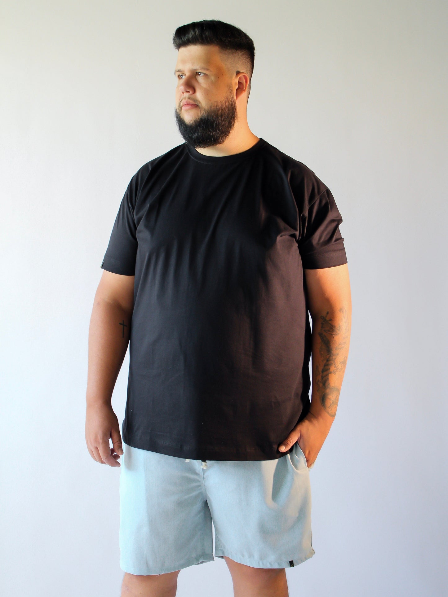 SHORT LINHO AZUL CÉU - PLUS SIZE