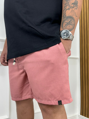 SHORT LINHO ROSA PLUS SIZE