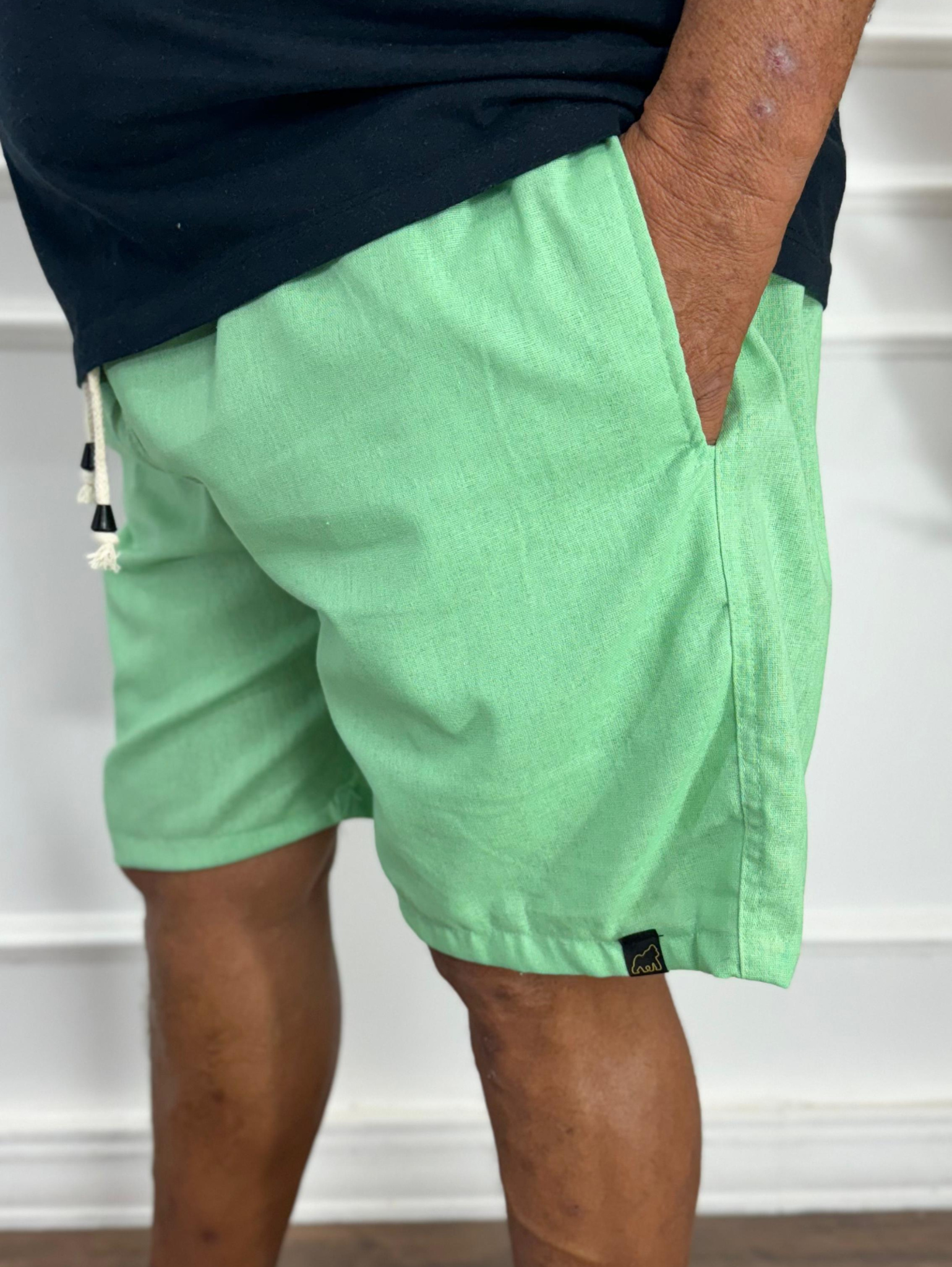 SHORT LINHO VERDE MENTA PLUS SIZE