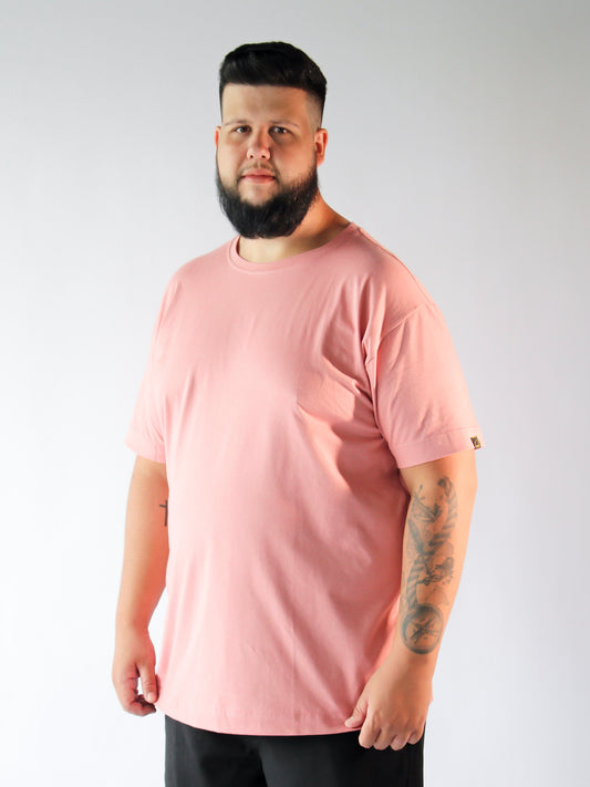 T-SHIRT BÁSICA ROSA SALMÃO - PLUS SIZE