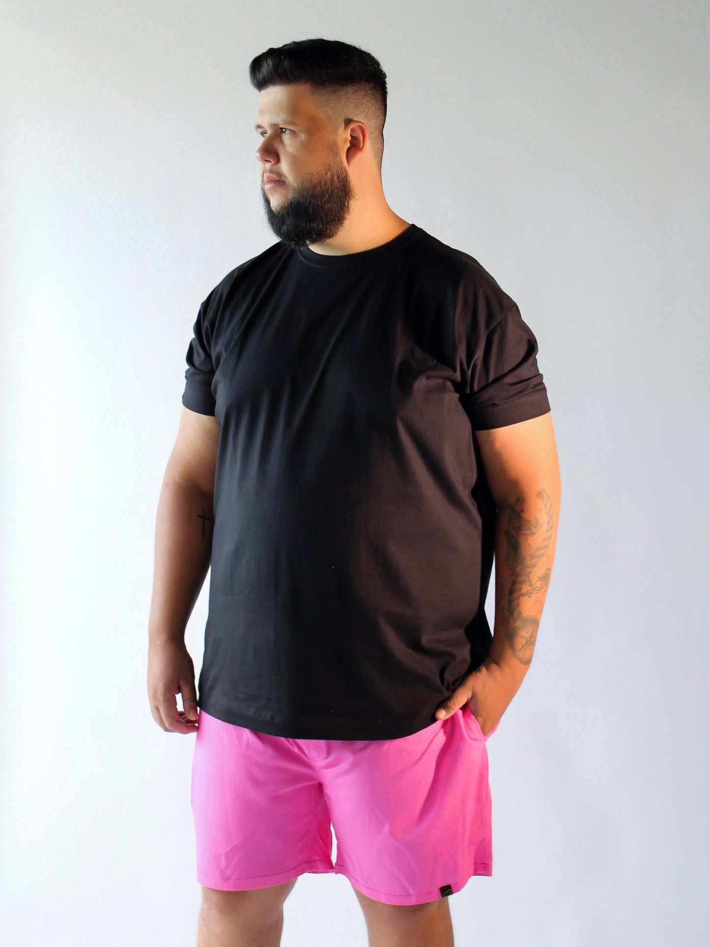 SHORT LINHO PREMIUM ROSA - PLUS SIZE