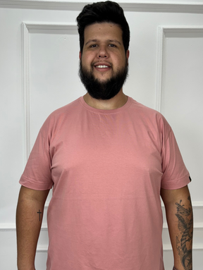 T-SHIRT BÁSICA ROSA SALMÃO