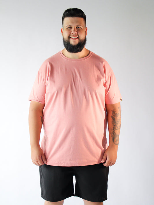 T-SHIRT BÁSICA ROSA SALMÃO - PLUS SIZE