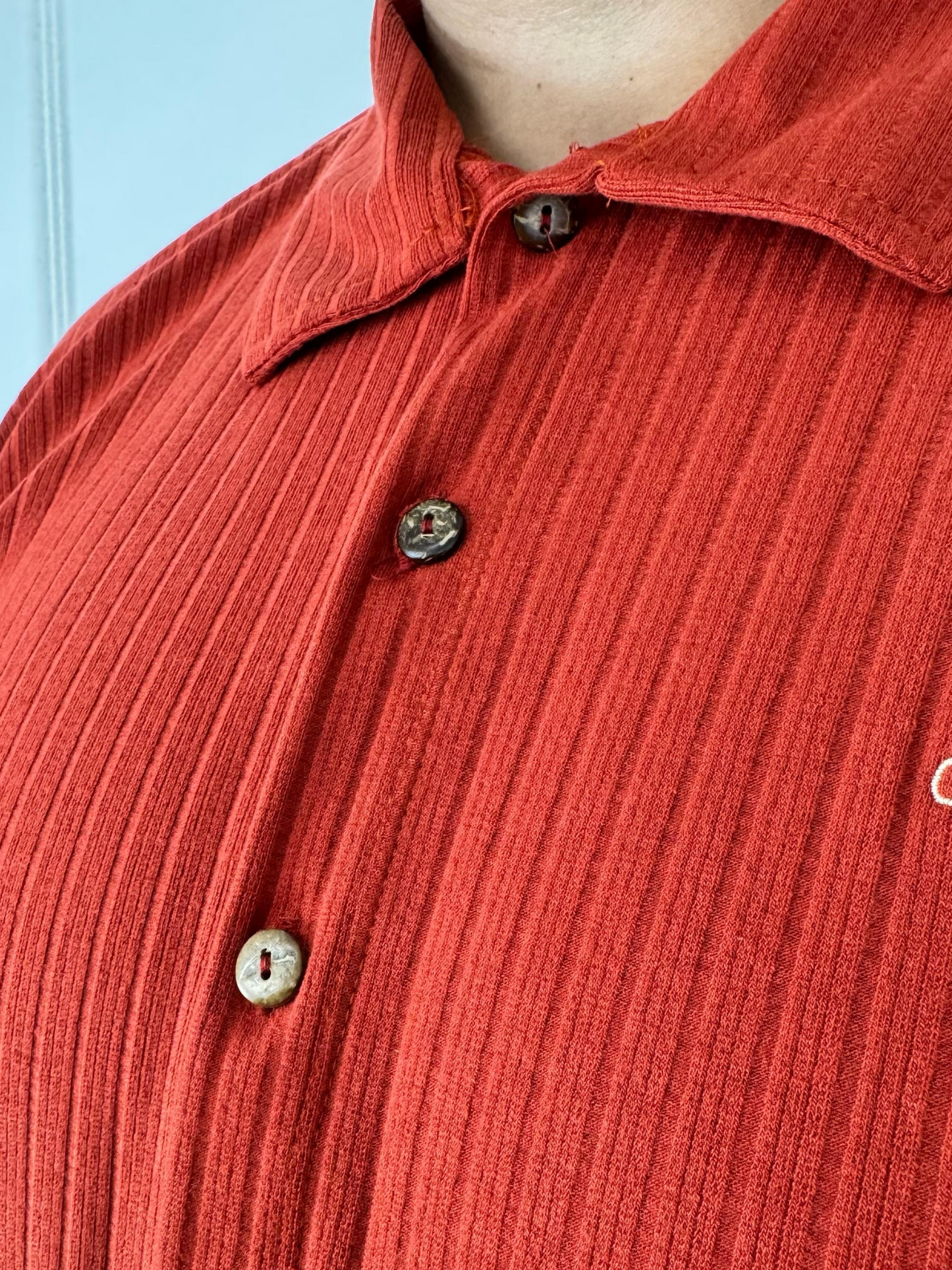 CAMISA SOCIAL TERRACOTA - PLUS SIZE