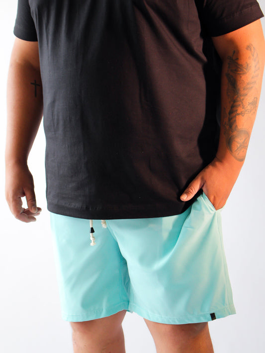 SHORT TACTEL VERDE ÁGUA PLUS SIZE