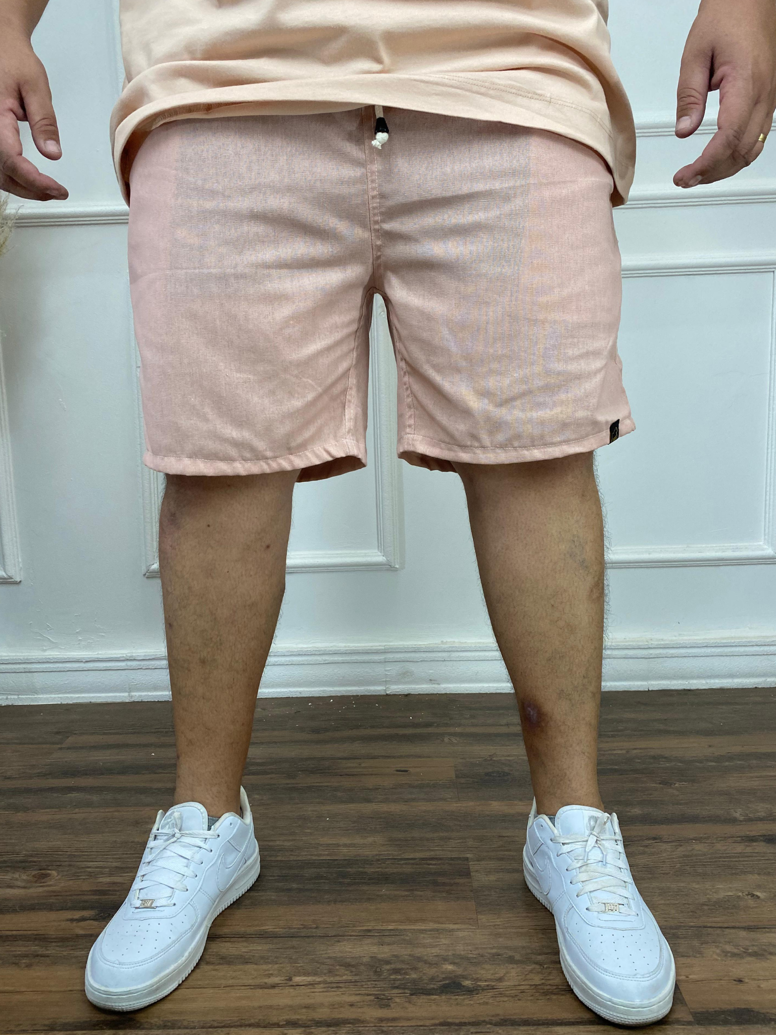 SHORT LINHO ROSA CLARO PLUS SIZE