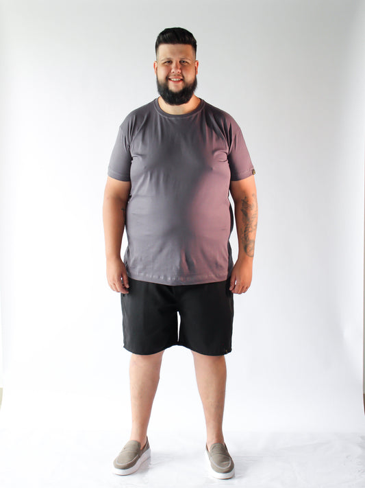 T-SHIRT BÁSICA CINZA - PLUS SIZE