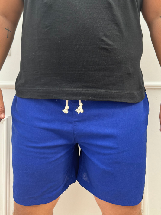 SHORT LINHO AZUL ROYAL - PLUS SIZE