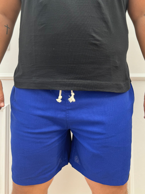 SHORT LINHO AZUL ROYAL PLUS SIZE