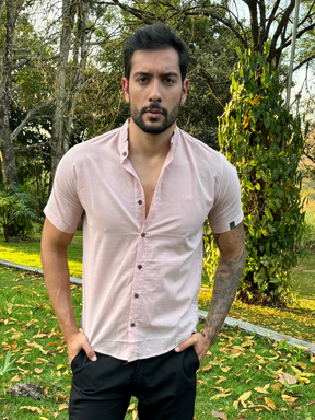 CAMISA SOCIAL LINHO ROSA