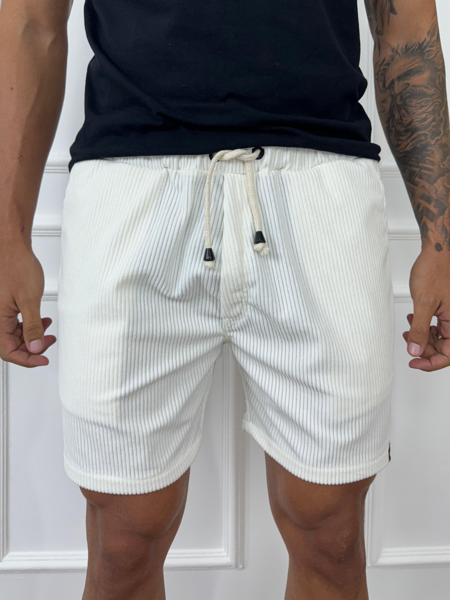 SHORT COTELÊ BRANCO