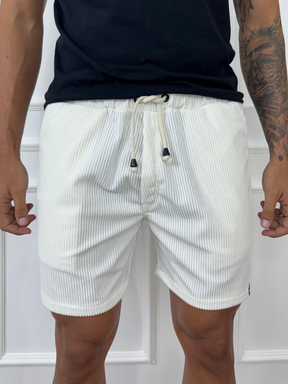 SHORT COTELÊ BRANCO