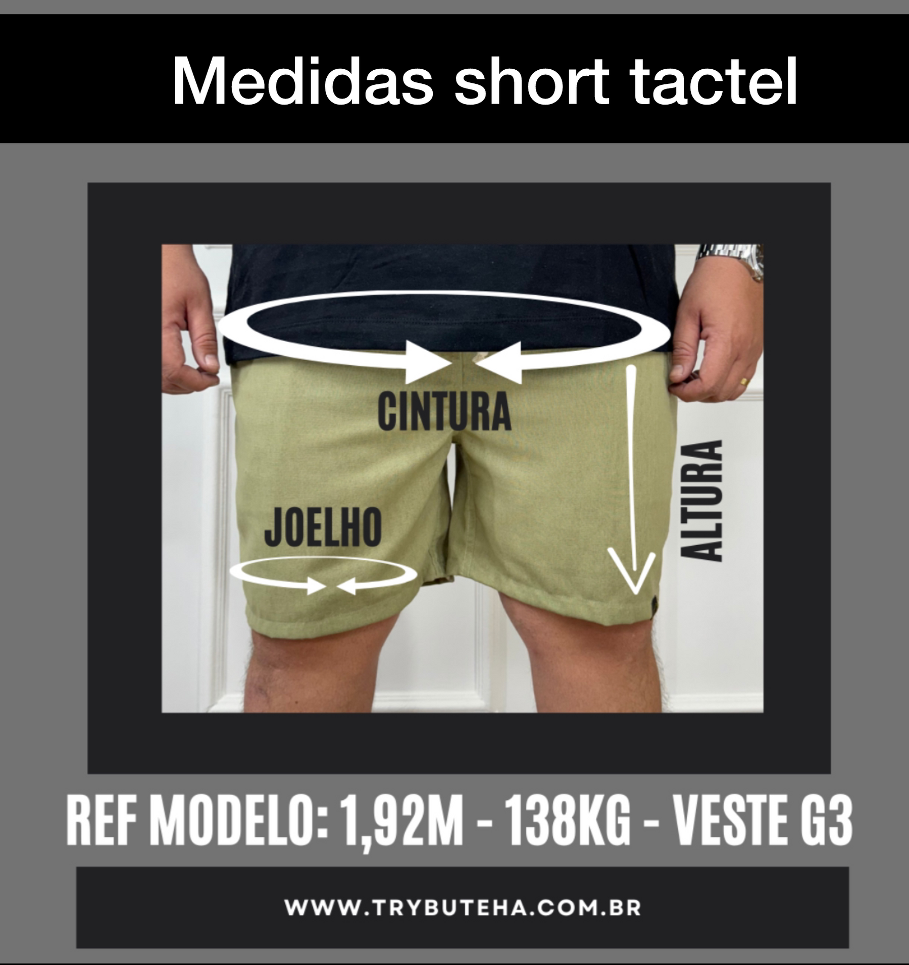 SHORT TACTEL VERDE MUSGO PLUS SIZE