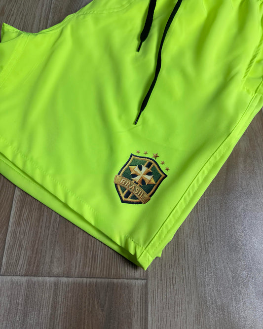 Short tactel amarelo limão BRASIL