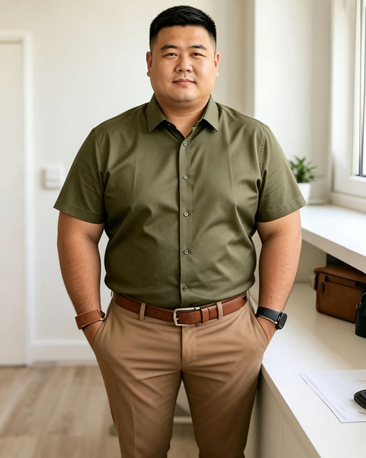 Camisa Social Titan - Verde Musgo