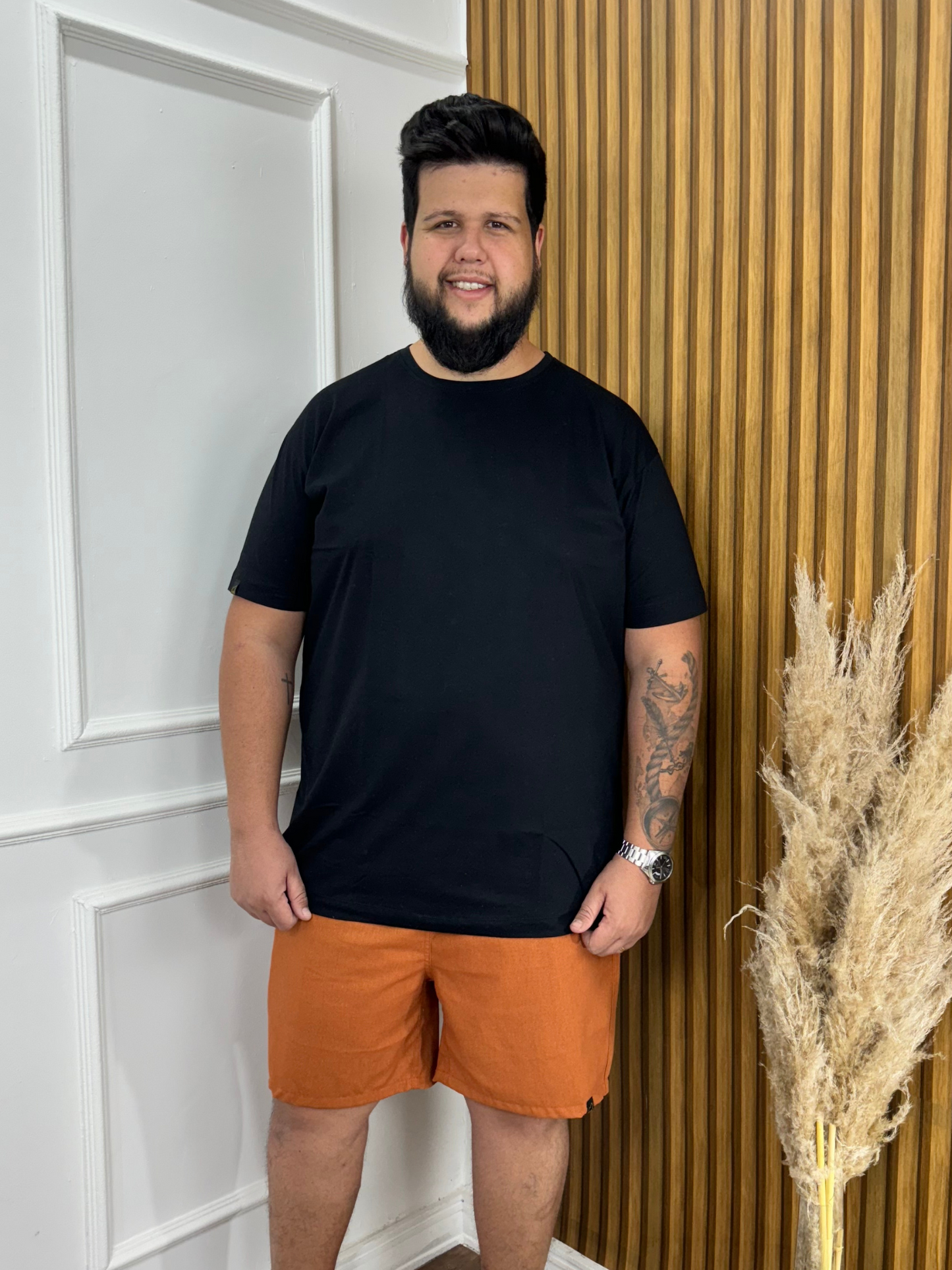 SHORT LINHO CARAMELO - PLUS SIZE