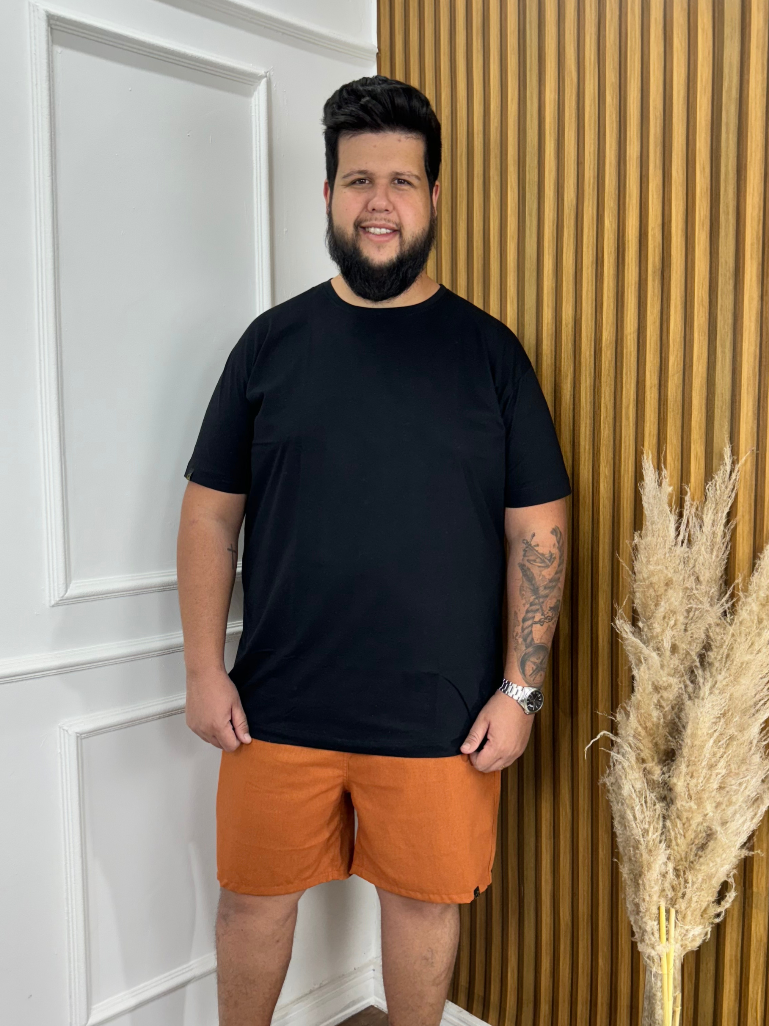 SHORT LINHO CARAMELO PLUS SIZE