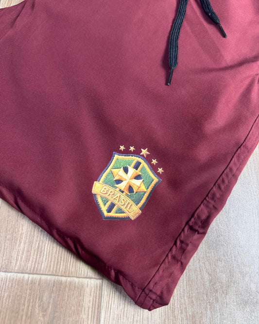 Short tactel bordo BRASIL