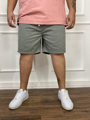 SHORT LINHO CINZA PLUS SIZE