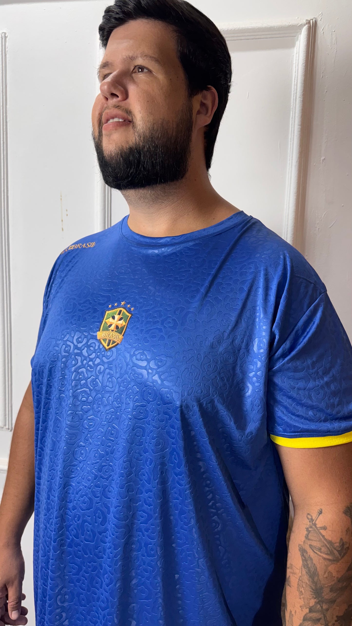 Camisa Brasil Azul Onça