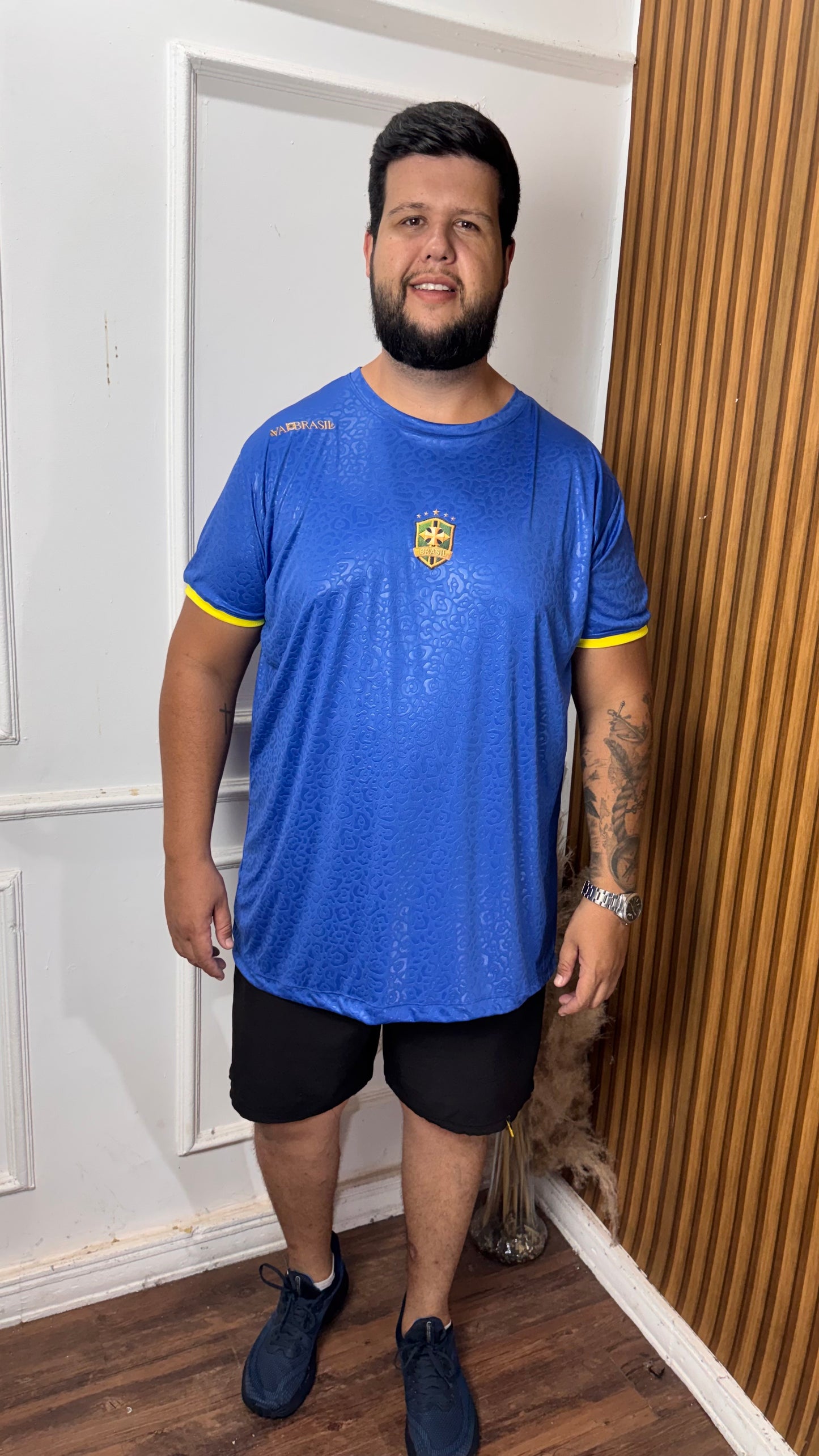 Camisa Brasil Azul Onça