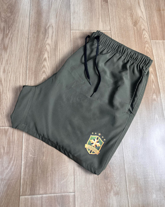 Short tactel verde musgo BRASIL