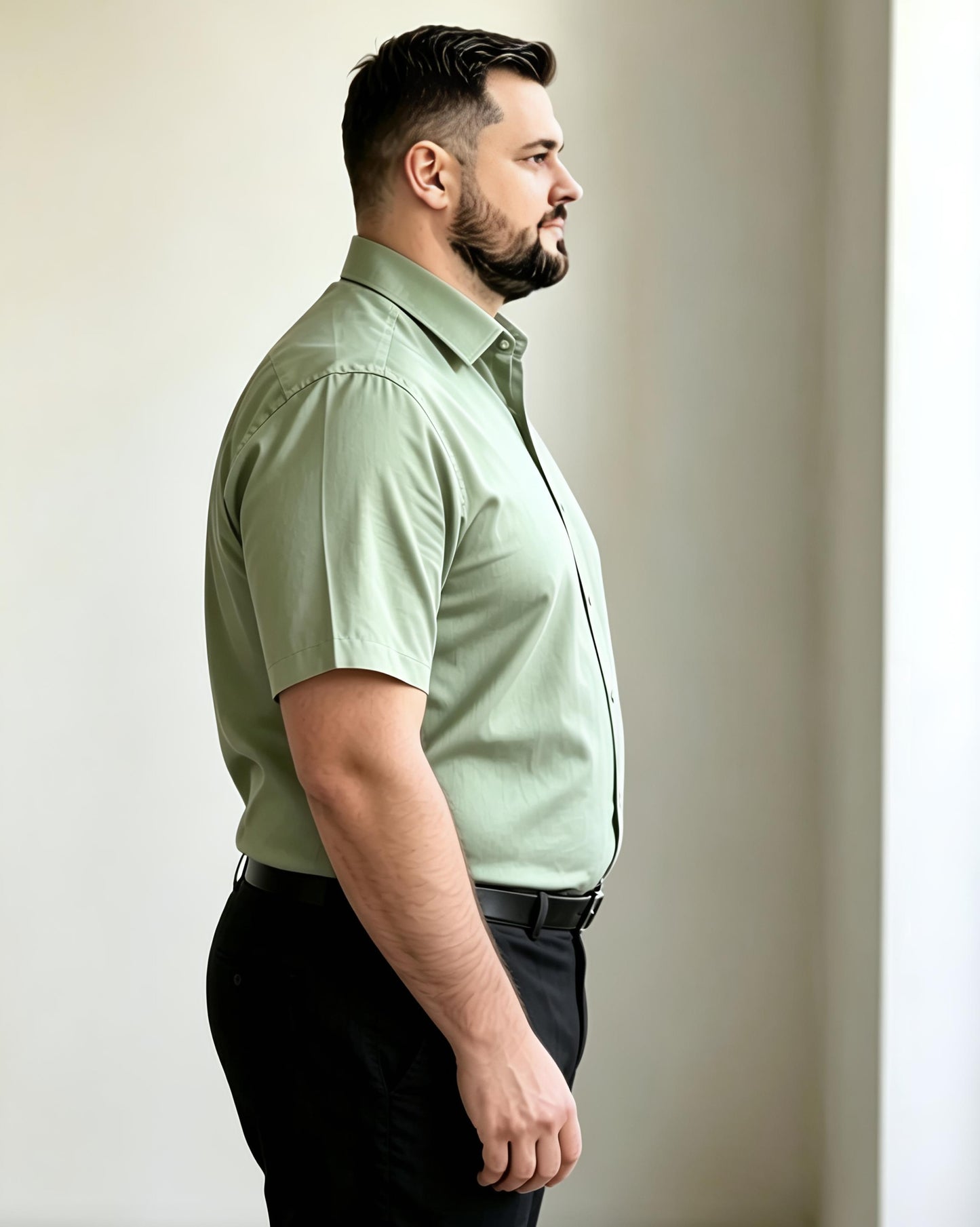 Camisa Social Titan - Verde Folha Clara