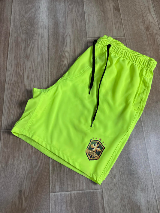 Short tactel amarelo limão BRASIL