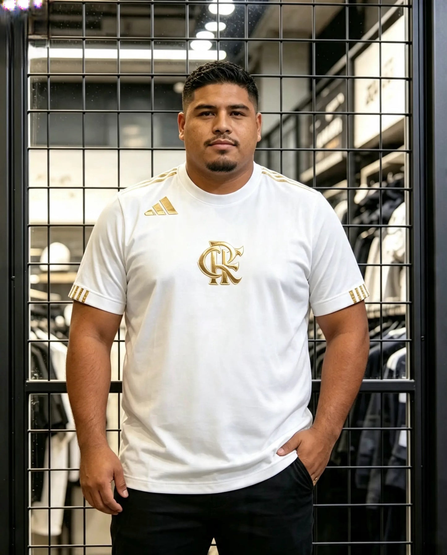 FLAMENGO CRF DOURADO CAMISA BRANCA