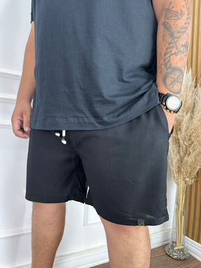 SHORT LINHO PREMIUM PRETO PLUS SIZE