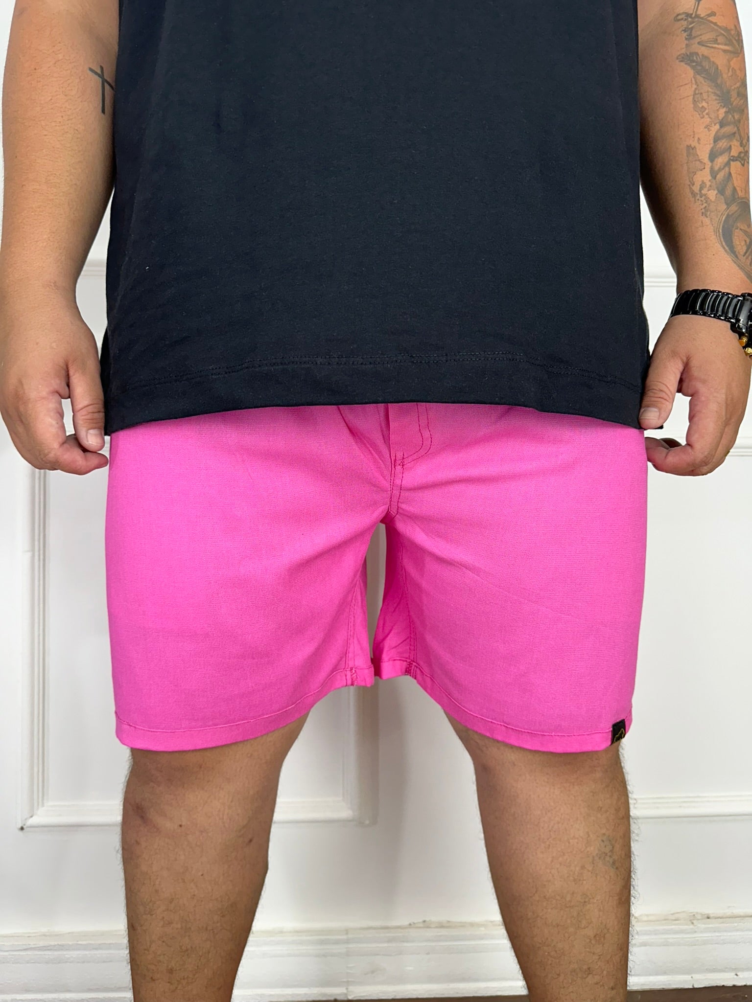 SHORT LINHO PREMIUM ROSA PLUS SIZE