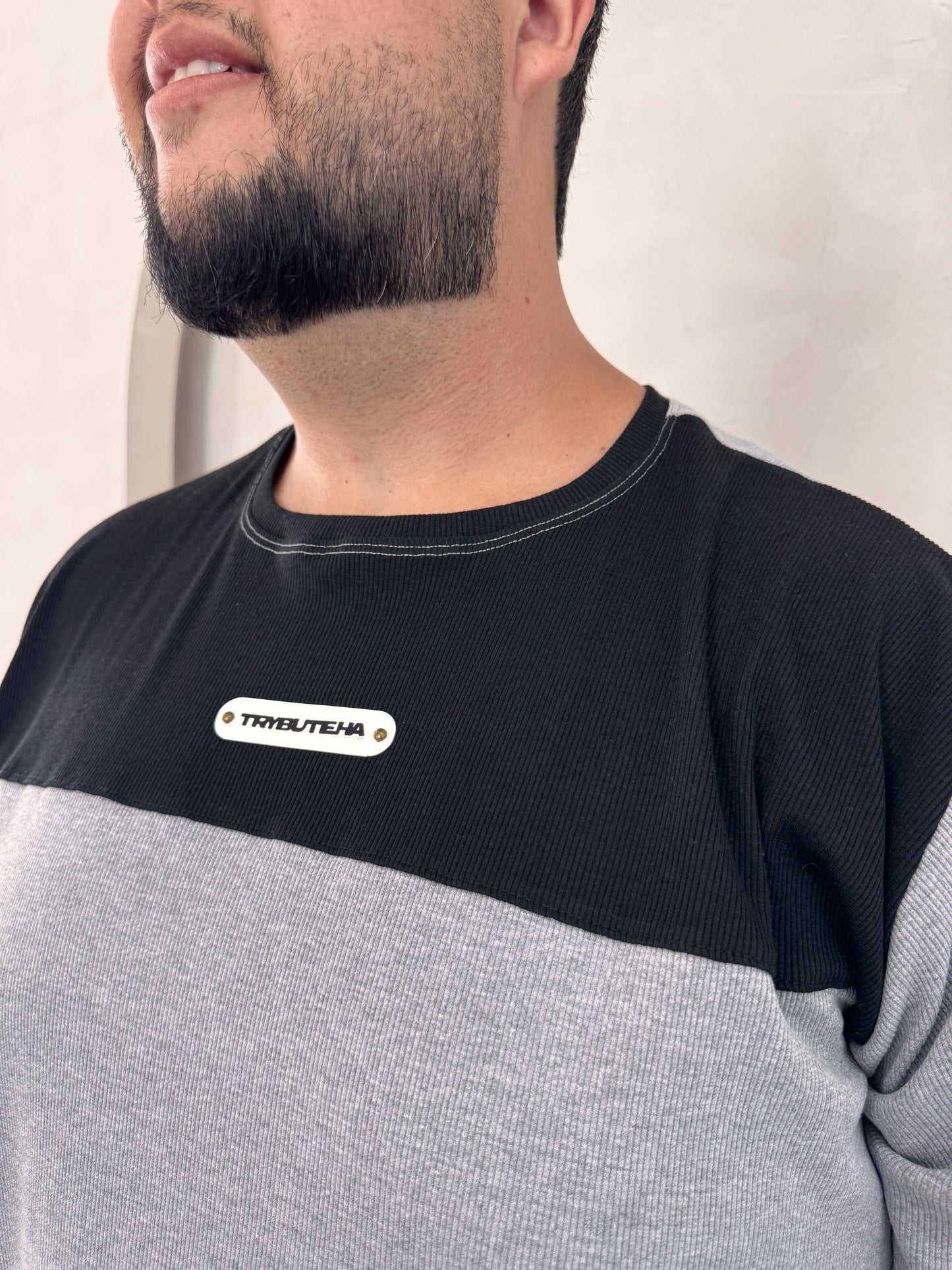 Camisa Titan Canelada Bicolor - Preto + Cinza