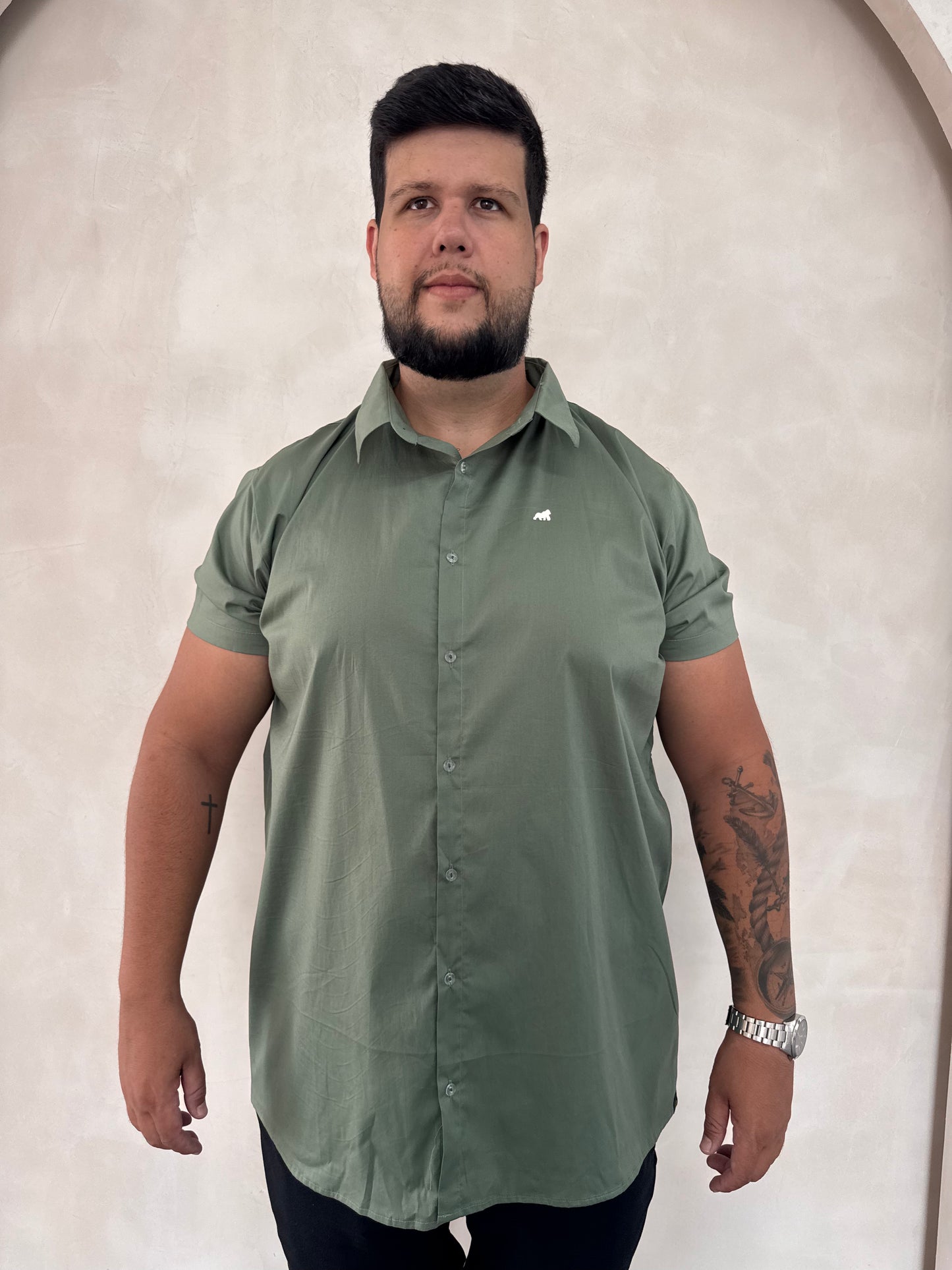 Camisa Social Titan - Verde Folha Clara