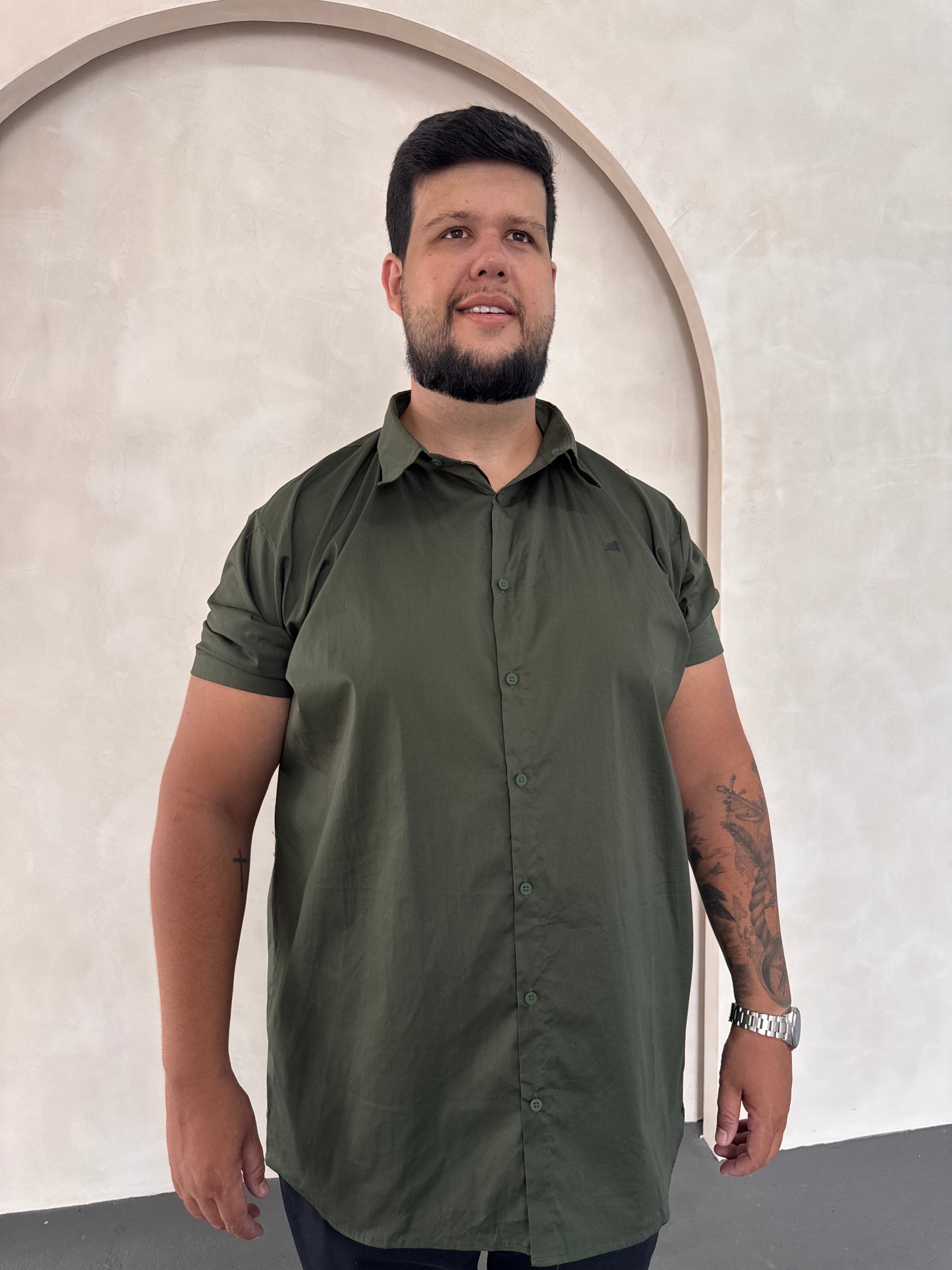 Camisa Social Titan - Verde Musgo