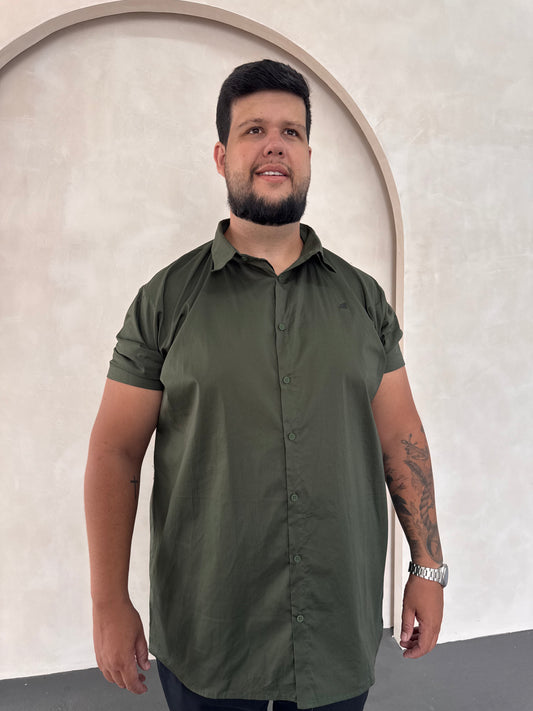 Camisa Social Titan - Verde Musgo