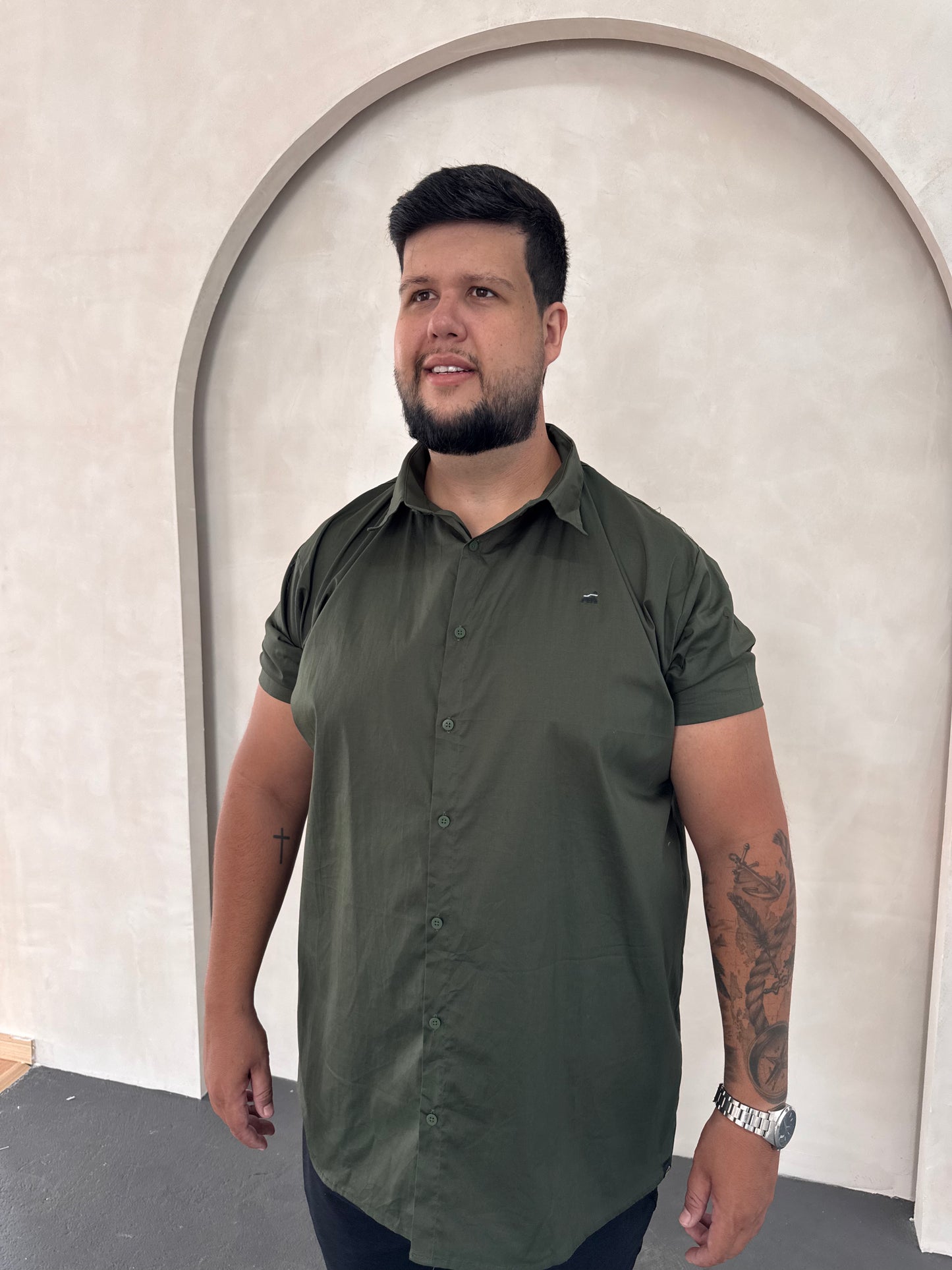 Camisa Social Titan - Verde Musgo