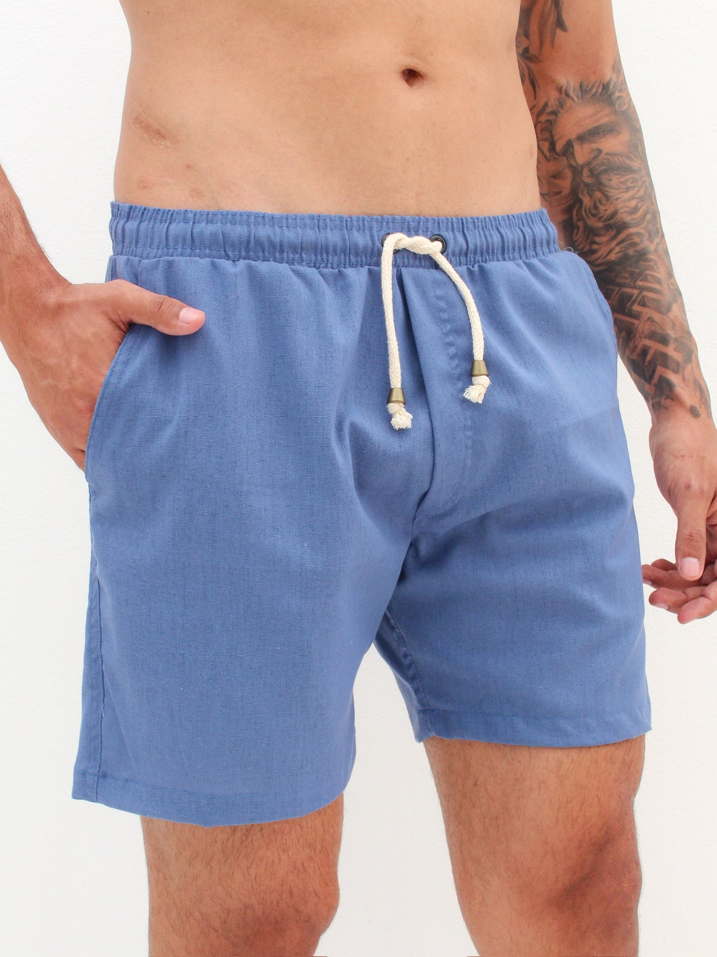 SHORT LINHO AZUL PEDAÇO DO CÉU