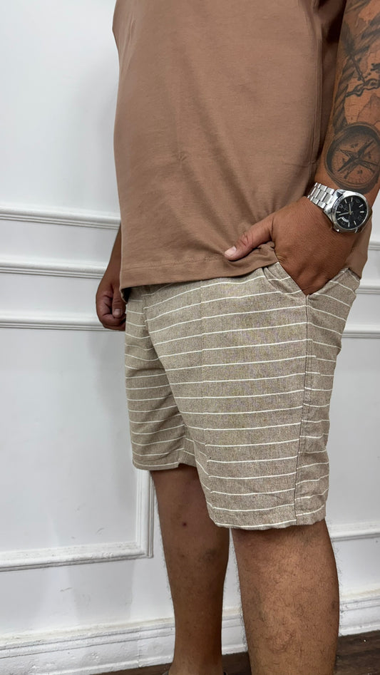 BERMUDA SOCIAL LISTRADA- PLUS SIZE