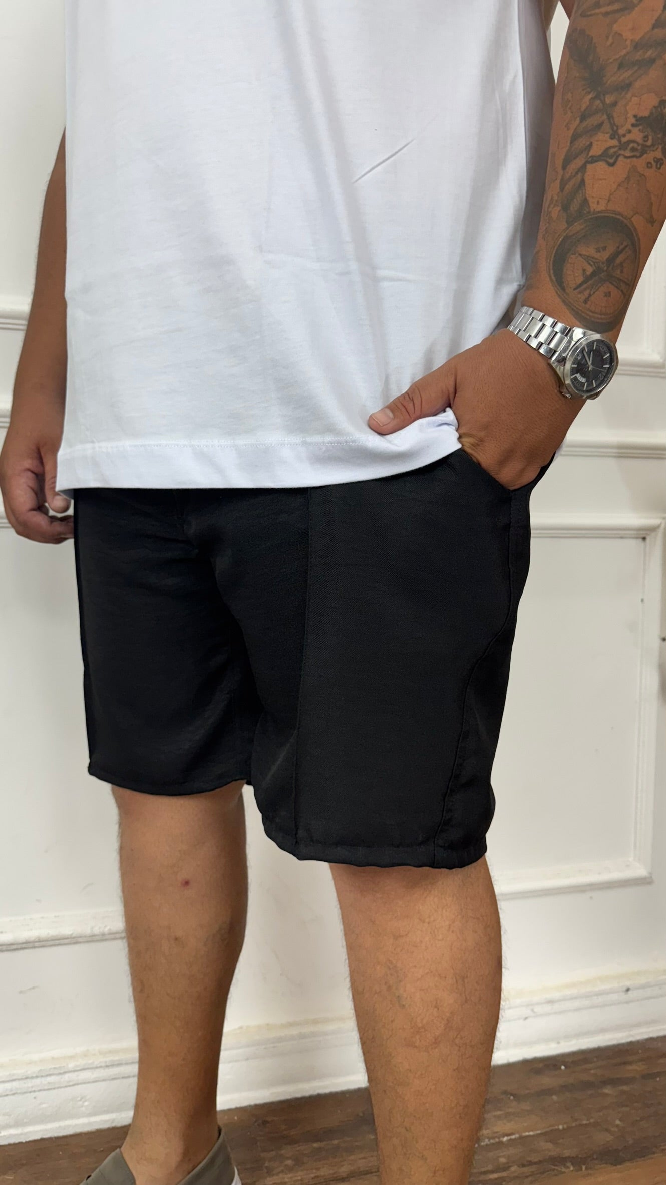 BERMUDA SOCIAL PRETA - PLUS SIZE