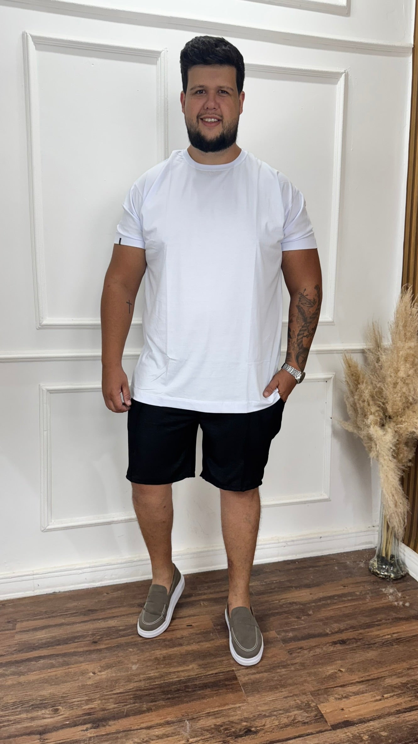 BERMUDA SOCIAL PRETA - PLUS SIZE