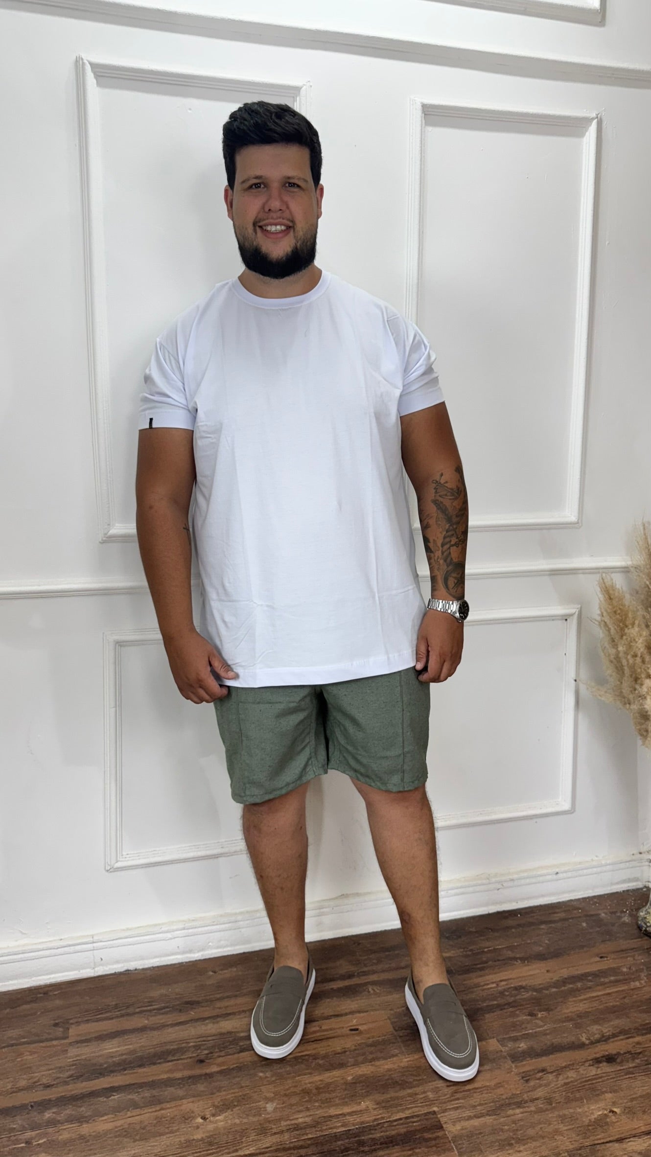 BERMUDA SOCIAL VERDE - PLUS SIZE