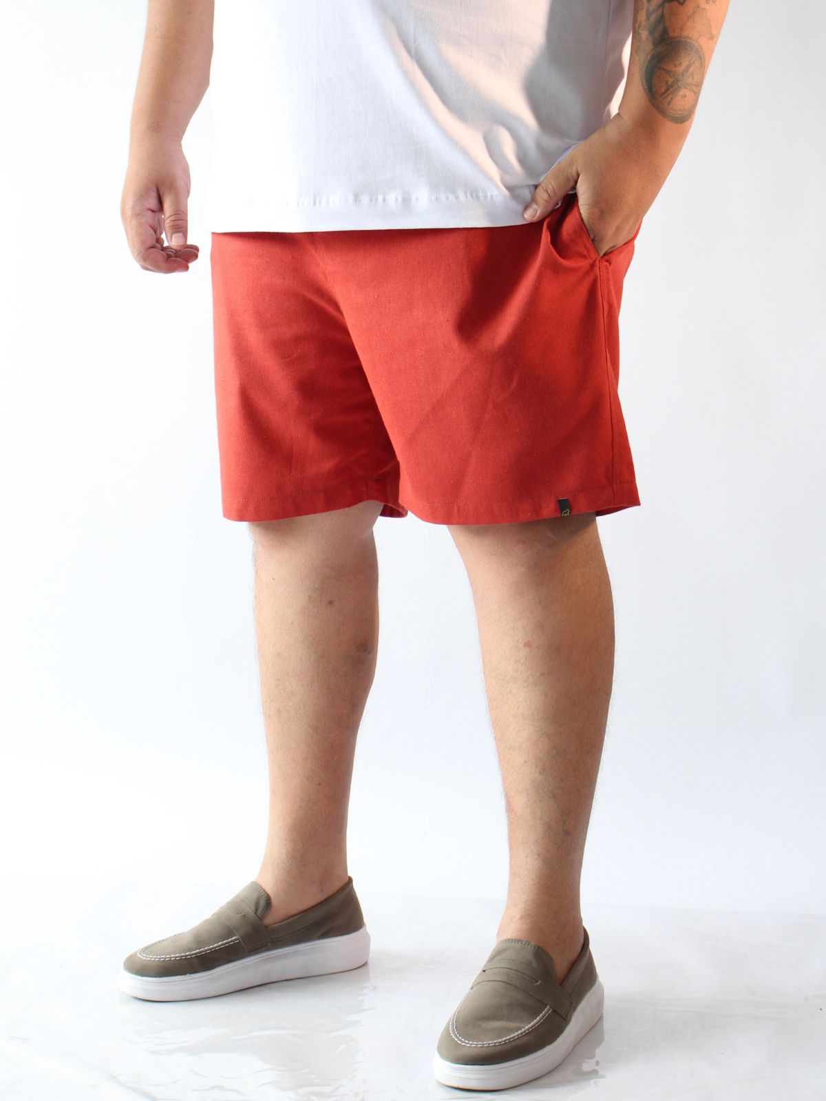 SHORT LINHO TERRACOTA - PLUS SIZE