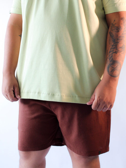 SHORT LINHO MARROM ESCURO - PLUS SIZE