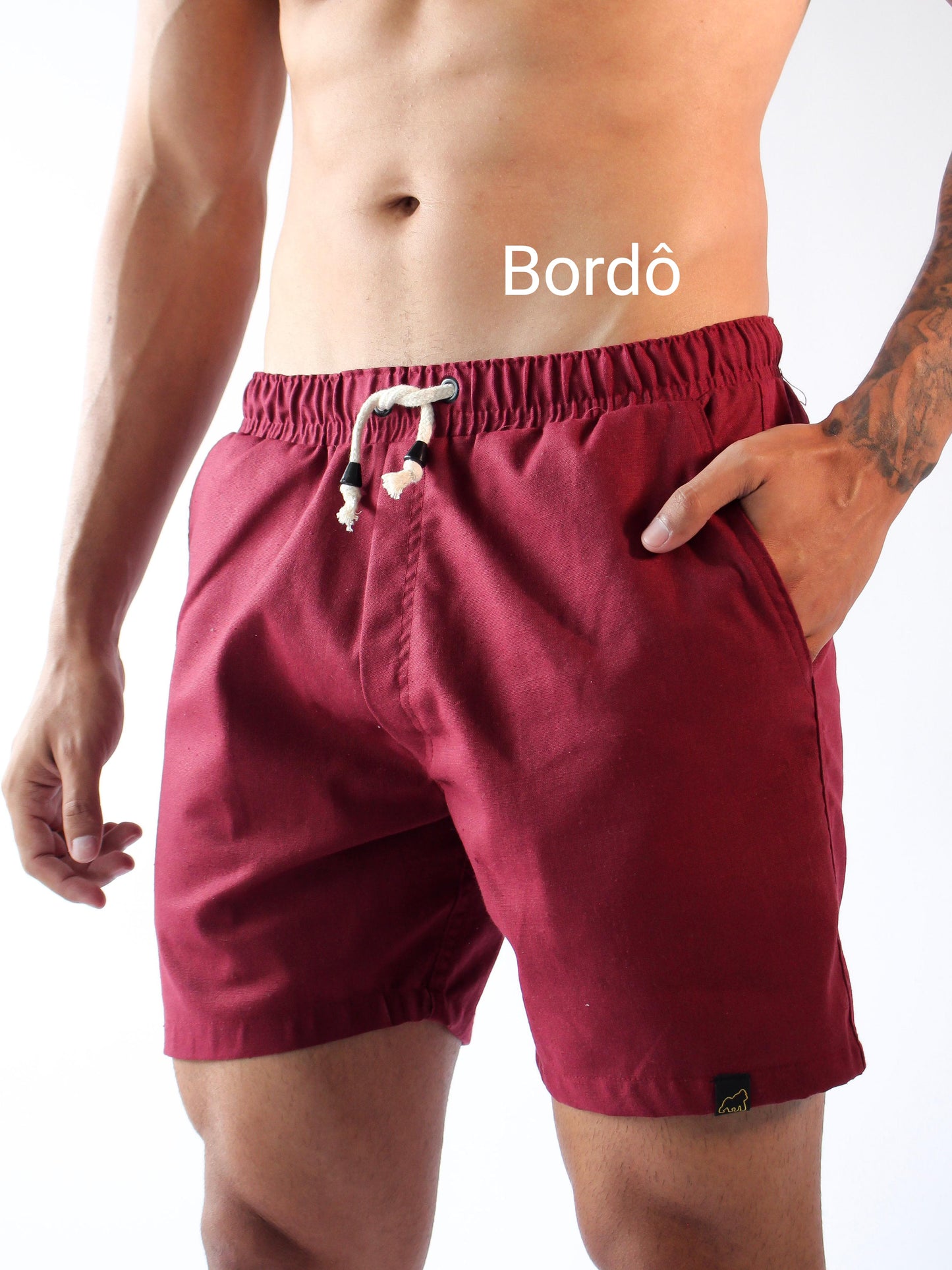 KIT 3 SHORTS DE LINHO CASUAL MASCULINO 179,90  - ESCOLHA AS CORES