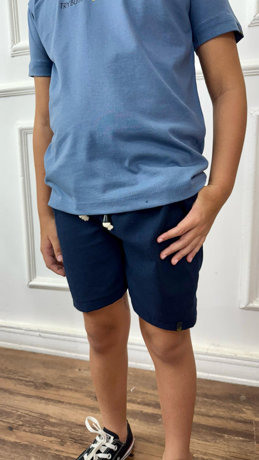 SHORT LINHO AZUL MARINHO KIDS