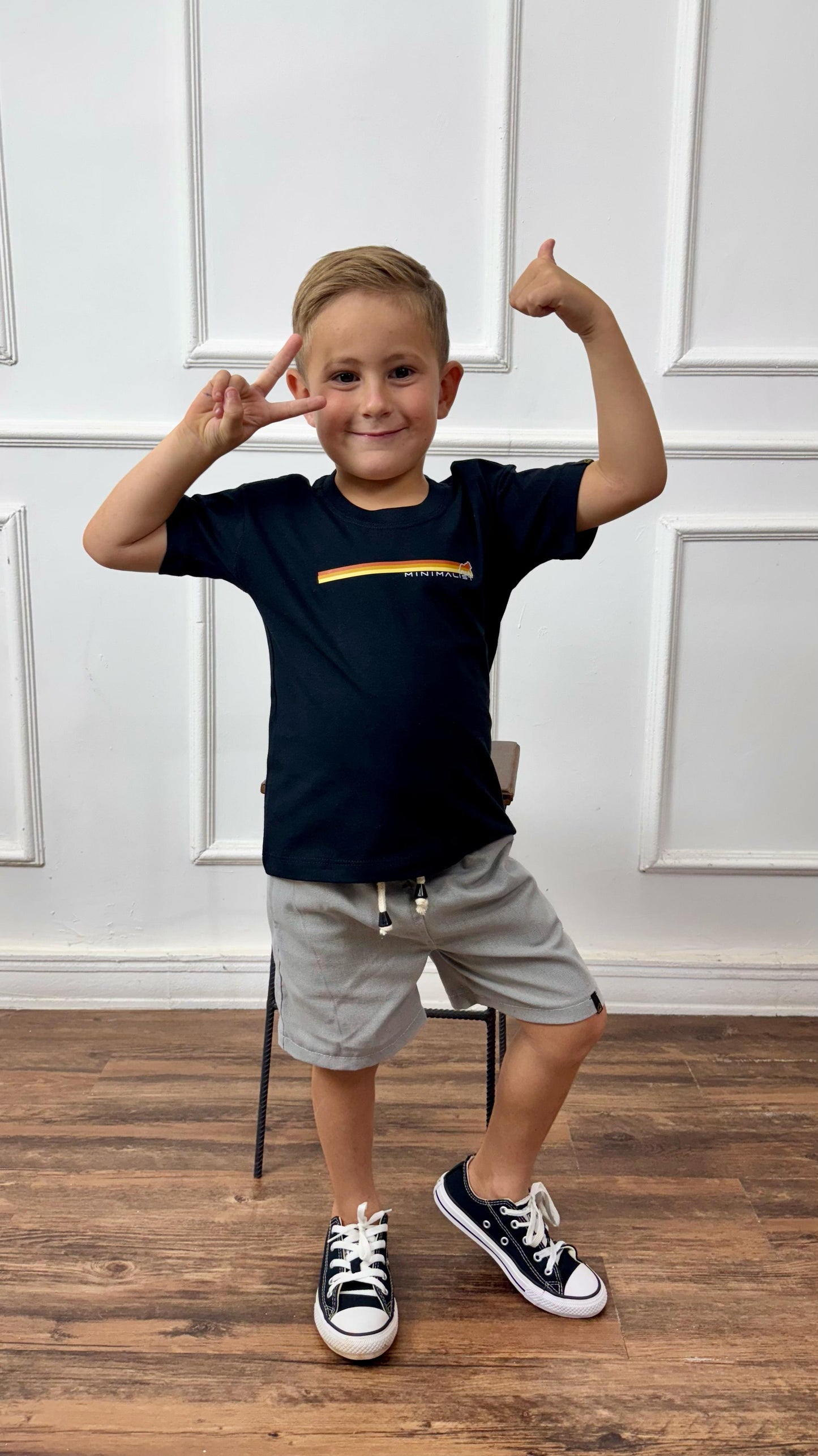 SHORT LINHO CINZA KIDS