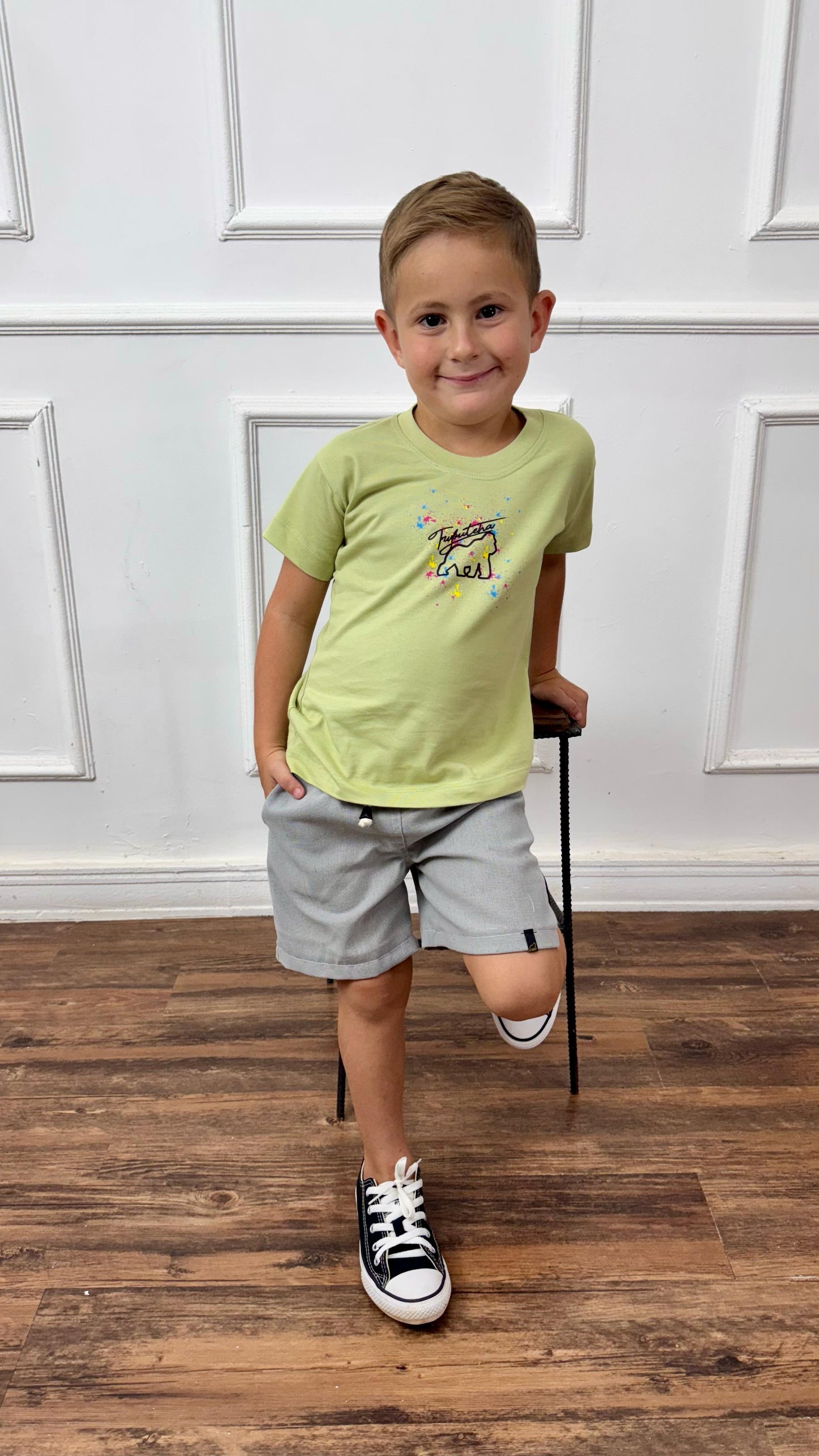 SHORT LINHO CINZA KIDS