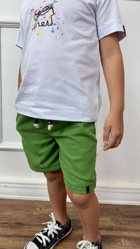SHORT LINHO VERDE KIDS